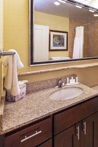 科珀斯克里斯蒂科珀斯克里斯蒂万豪广场套房酒店的一间带水槽和镜子的浴室