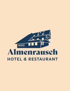 Neukirchen阿尔门劳什酒店的美洲酒店和餐厅的标志