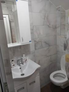 索科矿泉村PČELICA的浴室配有白色水槽和卫生间。