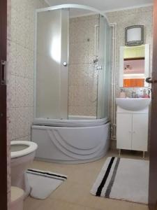 克利默内什蒂Casa Rariana的带浴缸、卫生间和盥洗盆的浴室