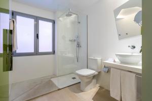 马拉加阿塔拉扎纳斯马拉加精品酒店的带淋浴、卫生间和盥洗盆的浴室
