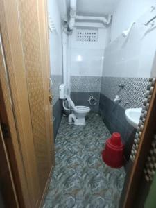 迪卡Goroomgo Muskan Guest House Digha的一间带卫生间和水槽的浴室