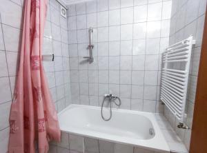 扎马迪罗迪克公寓酒店的带浴缸和浴帘的浴室