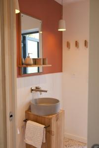 BerrienDouarenn的一间带水槽和镜子的浴室