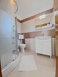 罗加克Villa Porto的一间带水槽和卫生间的浴室