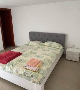 代斯波托瓦茨ŽUBOR VRELA的一间卧室配有带毛巾的床