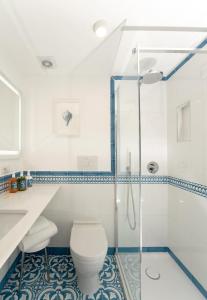 卡普里塞莱尼酒店的一间带卫生间和淋浴的浴室