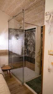 莫杜尼奥Dimora Elizabeth II的玻璃门的淋浴间