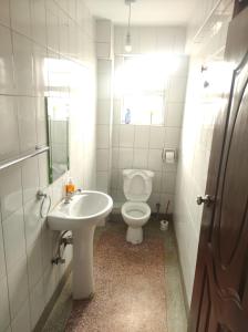 KakamegaMusundi Luxury Homes的一间带卫生间和水槽的浴室