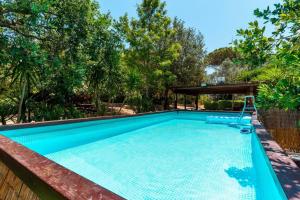 纳尔多Casato Calabrese的后院的游泳池,带凉亭
