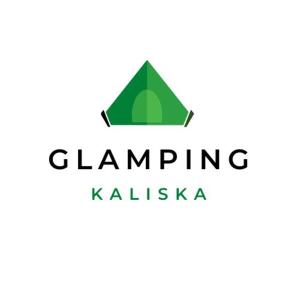 沃胡夫Glamping Kaliska的用于夹杂木头的绿色标志