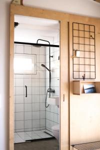 阿尔热祖尔Casa Mini & Casa Mia的带淋浴和卫生间的浴室