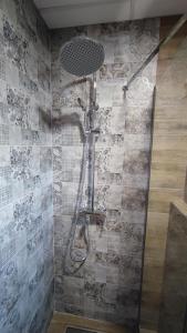 奥赫里德Villa Natali的浴室内配有淋浴和头顶淋浴