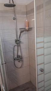 罗达La casa di mezzo的带淋浴的浴室,带玻璃门