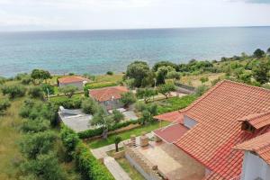 Kalamaki MessiniaAlexandros Apartments & Αλέξανδρος Villas的房屋和海洋的空中景致