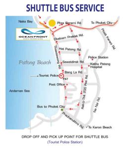芭东海滩Oceanfront Beach Resort - SHA Extra Plus的班车地图