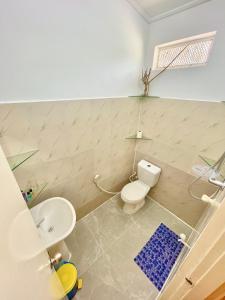 图鲁斯杜Thulusdhoo Garden Villa的一间带卫生间和水槽的浴室