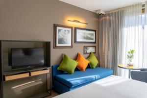 圣文森特碧丽亚公园酒店的一间酒店客房,配有一张床和一台电视