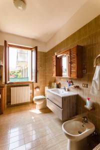 格里安泰卡德纳比亚Villa Griante的一间带水槽和卫生间的浴室