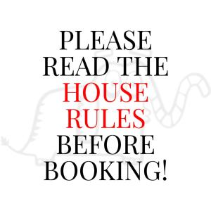 布拉迪斯拉发Wild Elephants Hostel的借书前请读取房屋规则的标志
