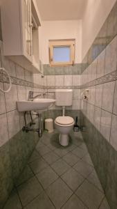 维尼察SUN RIVER KOLPA Zala的一间带卫生间和水槽的浴室