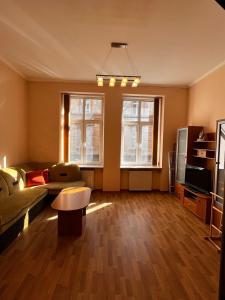 利沃夫Apartaments near Ploshcha Rynok的带沙发和电视的客厅