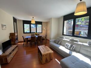 卡尼略Canillo L'Areny View的客厅配有沙发和桌子