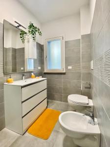 马里诺Cava Home - Castelli Apartments的一间带卫生间和水槽的浴室