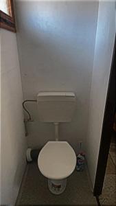 多克西Šiška Kemp的一间小浴室,在摊位设有白色厕所
