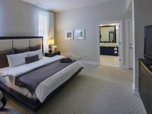 迈阿密Apartment Provident Doral at The Blue-8 by Interhome的一间大卧室,配有一张大床和一台电视