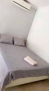 威廉斯塔德Apartment Curacao的一张床上有粉红色毛巾的床