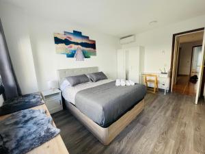 巴达洛纳Beach Apartment Artigas的一间卧室,卧室内配有一张大床