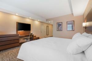 米逊米森市洛奇贝斯特韦斯特优质酒店的酒店客房设有一张大床和一台电视。