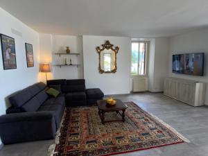 斯特雷萨Wonderful Stresa apartment的客厅配有沙发和桌子