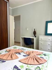 Apartamento mobiliado Piracicaba客房内的一张或多张床位