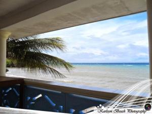拉雷纳Karlsson's Guesthouse的阳台享有海景。