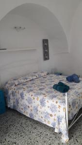 奥斯图尼Muri de mainè的一间卧室配有一张床铺,床上有毯子