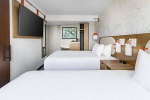 纽约SpringHill Suites by Marriott New York Manhattan Chelsea的酒店客房设有两张床和一台平面电视。