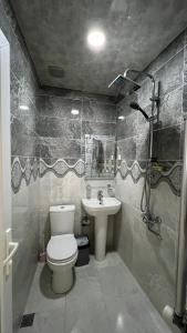 巴统ANDREA Villa的一间带卫生间和水槽的浴室