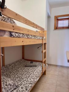拉古萨码头BeachFront Rooms Marina di Ragusa的一间卧室配有两张双层床。