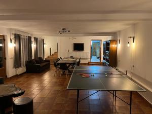 Poiana AiuduluiCasa Ariana的客厅配有乒乓球桌