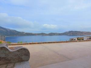 阿吉亚利Amorgos Delight的湖景前方的长椅