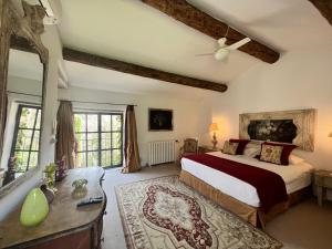 戈尔德洪特瓦隆别墅的一间卧室配有一张特大号床和梳妆台