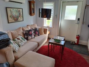 诺拉Hejdbacken的客厅配有沙发和桌子