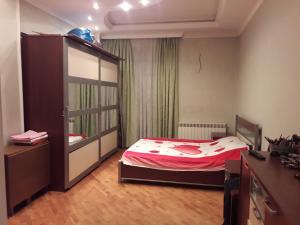 巴库ARENA apartment的一间卧室配有一张床和一个梳妆台