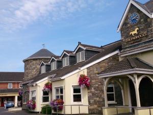 Cluain AodhaGuest house in Dublin的建筑的侧面有时钟