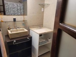 圣罗莎Monoambiente amplio, Centrico的一间带水槽和台面的小浴室