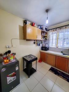 Thika1 BR, TreasureTree Homes, Thika的厨房配有炉灶和台面