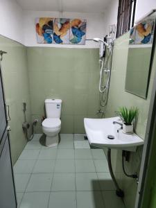 巴朗戈德Nature Springs Belihul oya的一间带卫生间和水槽的浴室