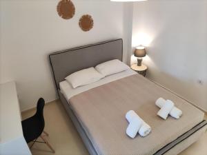 Galini Rooms & Apartments客房内的一张或多张床位